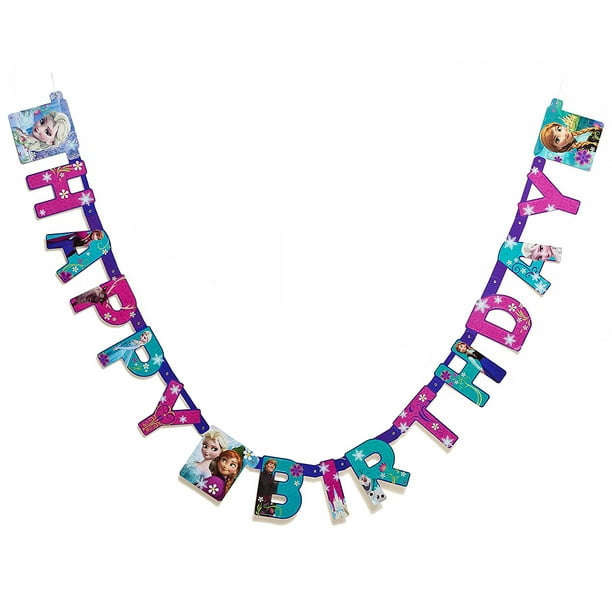 Disney Frozen Happy Birthday Party Decoration Banner, 7.59 ft