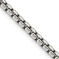 thumbnail image 4 of Sterling Silver 3.6mm Antiqued Round Box Chain Necklace Size 20, 4 of 6