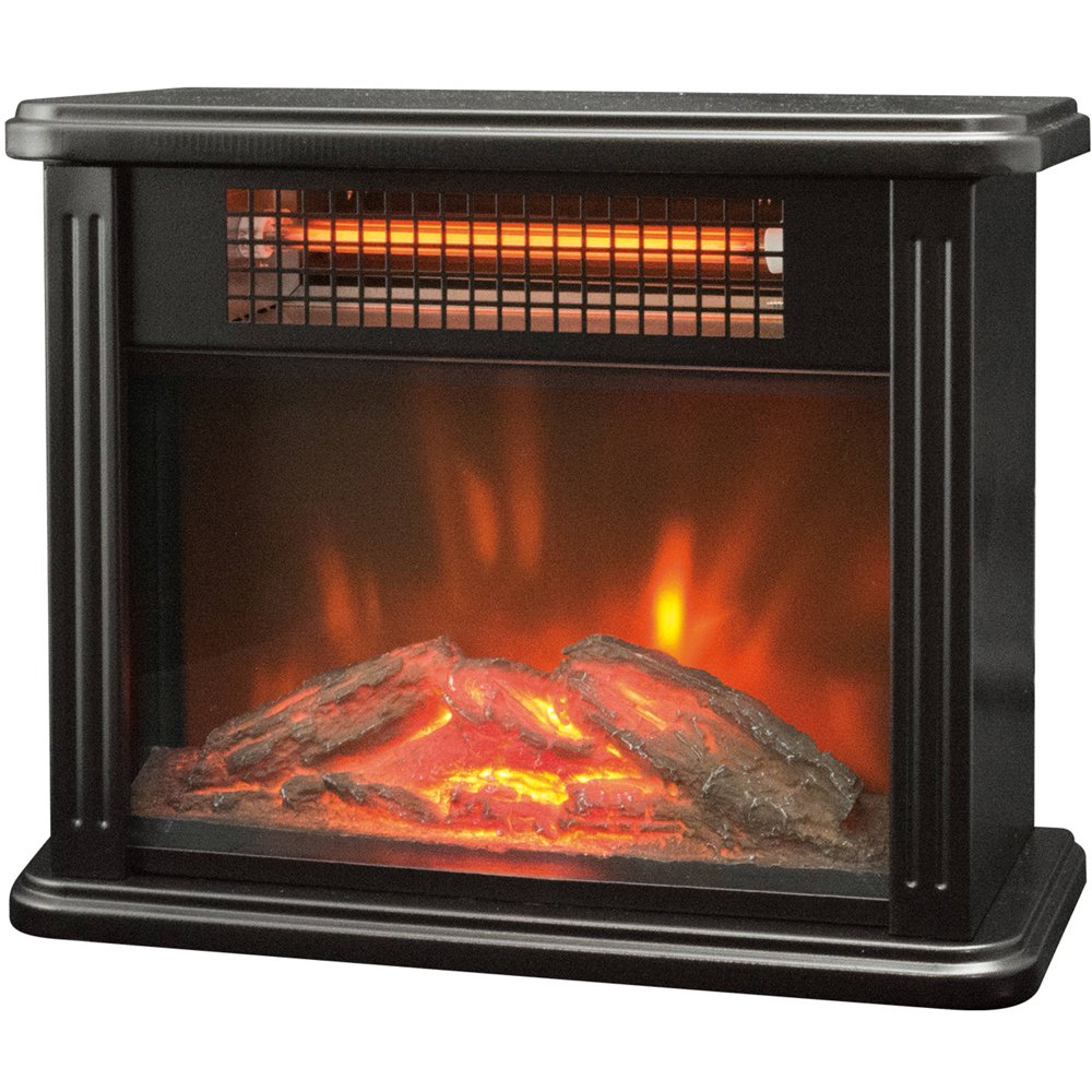 Lifesource Tabletop Electric Infrared Space Heater with Flame Effect