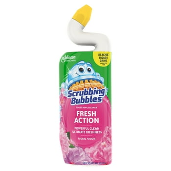 Scrubbing Bubbles Fresh Action Toilet  Cleaner, Floral Fusion, 1 Squeeze Bottle, 24 oz