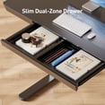 thumbnail image 4 of CHITOOMA Glass Top Electric Standing Desk with Drawer, 48'' x 24'' Electric Height Adjustable Desk with USB Charging Ports, Sit Stand up for Home Office, 4 of 8
