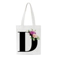 thumbnail image 1 of Bolsa de asas con inicial personalizada Regalo de acuarela floral para su carta Bolsa de tela Wmkox8yii HFSH56, 1 of 1