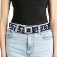 thumbnail image 5 of Buckle-Down Belt, Seatbelt Buckle Belt, Anchor Flip Close Up Navy Baby Blue White, Youth 22 to 32 Inches, 5 of 9