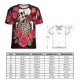 thumbnail image 2 of Skull Women T-Shirt Classic O Neck T-Shirts Short-Sleeve Trendy Animal Print Design Tshirt Casual Clothing, 2 of 5