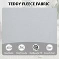 thumbnail image 3 of 360° Swivel Round Upholstered Comfy Chair With One Soft Pillow, Teddy Fleece High-Resilience Sponge Single Sofa, No Assembly for Living Room, Bedroom, Apartment (White), 3 of 11