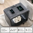 thumbnail image 5 of SinCiDo End Table with Charging Station, 23.6" Modern Bedside Table with Open Storage Shelf, Nightstand Set of 2 for Bedroom Living Room, 5 of 8