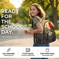 thumbnail image 2 of Kuiaobaty Cardinal Daisy Print Backpack with Lunch Bag & Pencil Case for Teens Large Capacity Backpack with Pencil Pouch Portable Lunch Box and Bookbag with Bottle Holder for School Picnic, 2 of 7