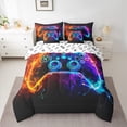 thumbnail image 2 of Manfei Kids Game Console 7-Piece Twin Bedding Sets,Modern Gamepad Bedding Comforter Set,Neon Colorful Sheet Sets For Boy,Ultra Soft Home Decor Reversible, 2 of 8