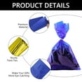 thumbnail image 3 of Tripumer 100 Pcs Colored Cellophane Bags Cellophane Treat Bags with Twist Ties Colorful Cello Treat Bags for Bakery Popcorn Cookies Candy Dessert Party Halloween Blue, 3 of 7