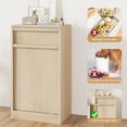 thumbnail image 4 of FOLDLIFE Trash Cabinet Tilt Out,Hidden Trash Cabinet 10 Gallon Pet-Proof Trash Bin Holder,Free Standing Garbage Can Cabinet for Kitchen Dining Living Room,Natural, 4 of 7