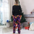 thumbnail image 5 of Yuaguia Black Matching Family Halloween Pajamas Sets, Long Sleeve Cute Ghost Print Tops, Colorful Pumpkin Pants Festive Sleepwear for Women, Men, Kids, Baby, Toddler, 5 of 6