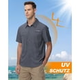 thumbnail image 5 of Taigaofy Men's UPF 50+ Sun Protection Short Sleeve Safari Shirts Fishing Shirts Hiking Work Casual Shirt with Zipper Pocket, Gray XL, 5 of 8