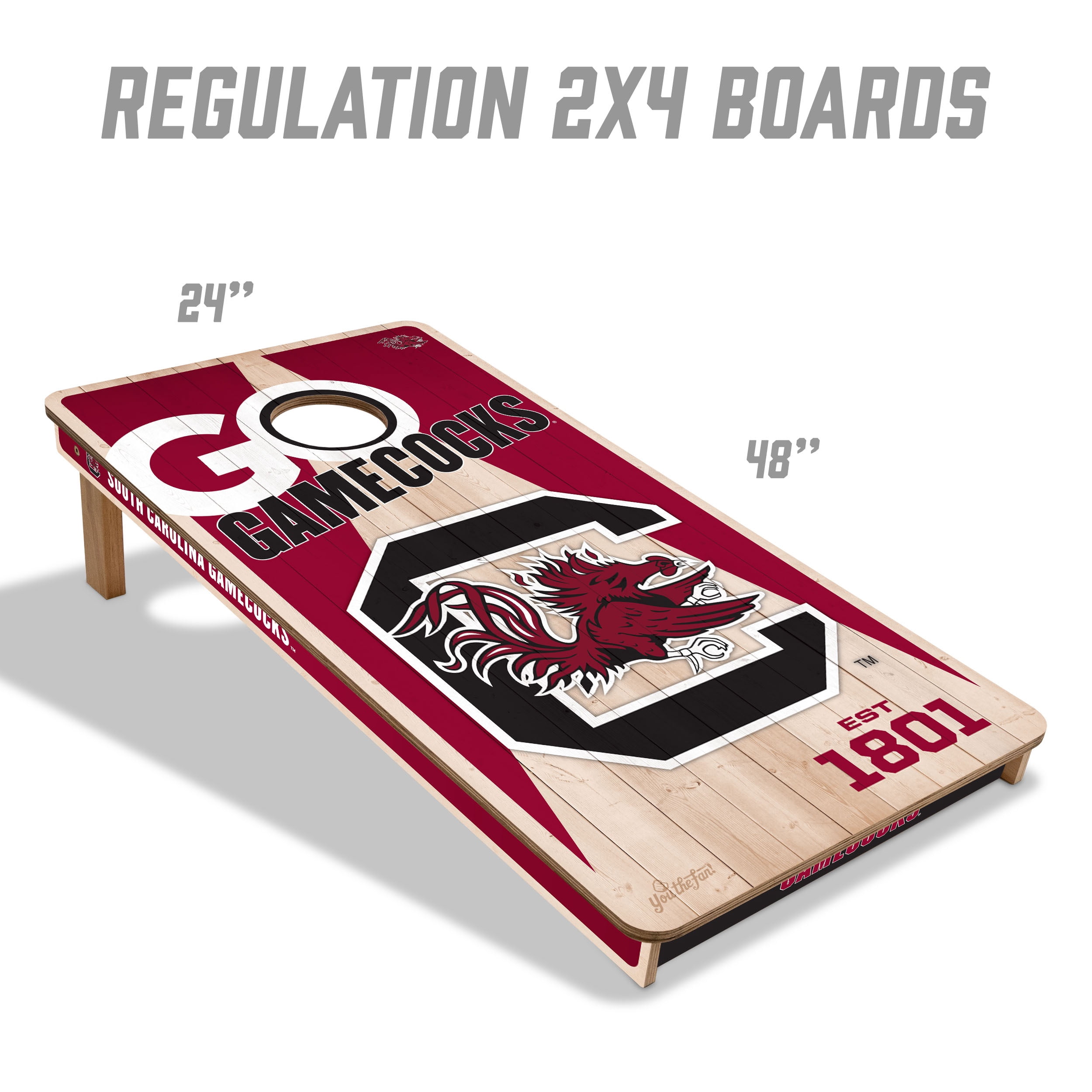 YouTheFan NCAA South Carolina Gamecocks 2' x 4' Cornhole Game