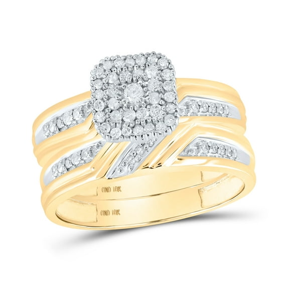 10kt Yellow Gold 1/3ctw Diamond Fashion Trio Set