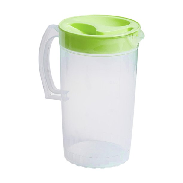 Jarra de agua con tapa, recipiente para bebidas con pico, hervidor de limonada, jarra de jugo Verde