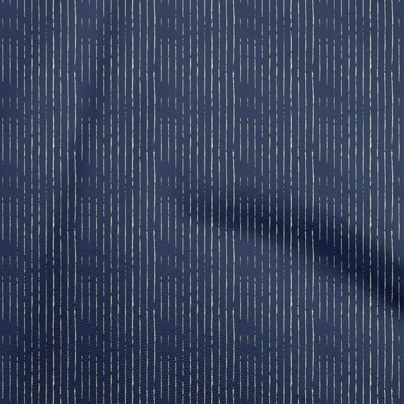oneOone Cotton Poplin Blue Fabric Stripes Craft Projects Decor Fabric Printed By The Yard 56 Inch Wide