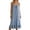 Blue, variant on Summer Dresses For Women 2026 Long Floral Elegant Boho Tie Belted Patchwork Empire Waist Short Sleeve Flowy Maxi Solid Color Sleeveless Crew Neck Spaghetti Strap Stylish Dress