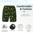 thumbnail image 5 of Haiem Green Branch Olive Men'S Quick-Dry Swim Trunks: Comfortable Beach Shorts With Mesh Lining And Pockets - Ideal For Swimming And Sunbathing 3x-Large, 5 of 9
