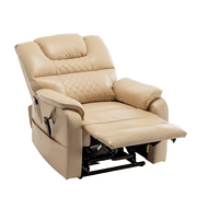JUUXO Lay Flat Lift Recliner Sleeping Chair in 25 Seat Width, Large Power Lift Chair for Elderly, Extra Wide Heated Massage Chair 400 lbs