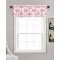 thumbnail image 3 of Pink Coastal Shell Kitchen Valances for Windows Farmhouse Linen Window Valance Curtain for Living Room Window Treatment Nautical Beach Summer Ocean Valance Rod Pocket Topper Drape, 60 x 18 Inch, 3 of 6