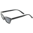 thumbnail image 3 of Womens Retro Cat Eye Sunglasses Neutral Colored Lens 50mm (Black / Smoke), 3 of 4