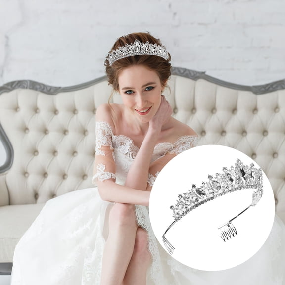 FENGGUIQU Bridal Hair Accessory Crystal Hair Hoop For Evening Parties 1Pcs