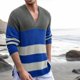 thumbnail image 3 of Gibobby Suéter hombre Sueter para Hombre, Cómodo y Casual con Cuello Redondo(Azul,Chica), 3 of 5
