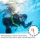 thumbnail image 3 of Wosthever Muelle de cuerda de cámara de bobina de buceo con bobinas en espiral, ganchos de cordón para natación a la deriva, consola de Deportes acuáticos Naranja, 3 of 6