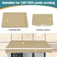 thumbnail image 2 of MCombo Patio Awning 12x10 Feet Fabric Replacement Sunshade Canopy for Retractable Awnings(Beige), 2 of 10