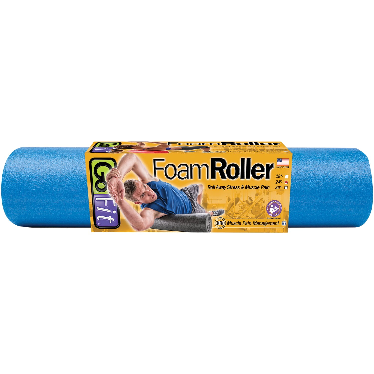 GoFit Foam Roller and Manual - Pre and Post Workout Muscle Relief
