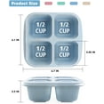 thumbnail image 3 of Contenedores para refrigerios, caja bento reutilizable, 4 compartimentos para preparar comidas, loncheras para niños y adultos, contenedores divididos para almacenar alimentos para la escuela, el, 3 of 8