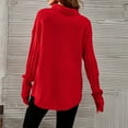 thumbnail image 4 of JINMGG 2024 Fall Winter Plus Size Sweaters for Women Clearance,Ladies Autumn/Winter Solid Color Turtleneck Sweater Long Sleeve Knit Sweater, 4 of 7