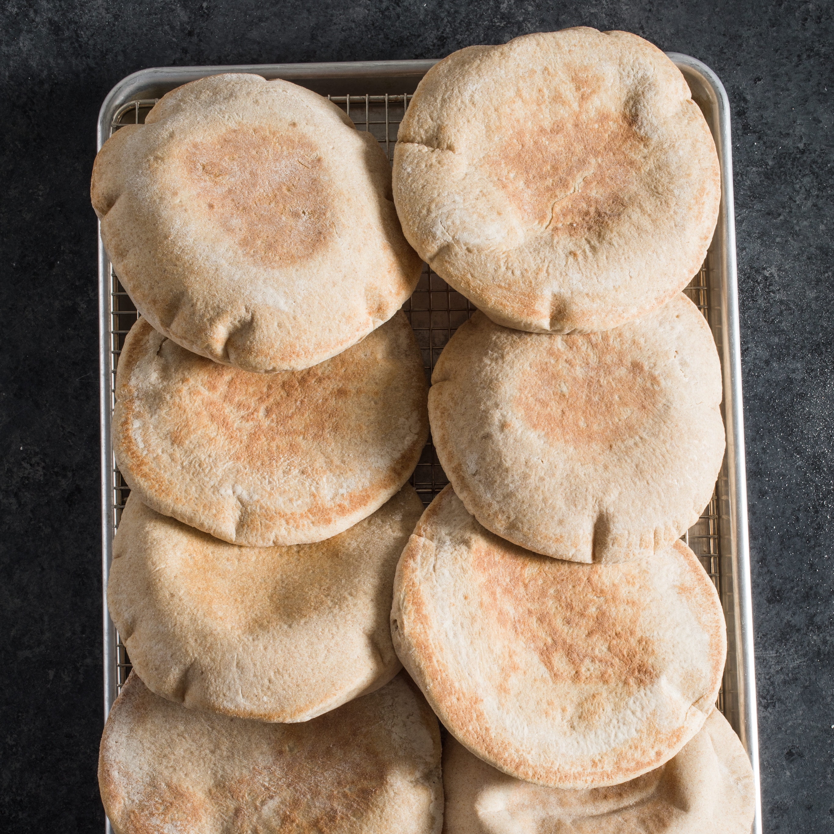 Pita Bread - Whole Wheat - 12" loaves -10 Bags - 6 loaves per bag (SHIPS ON FRIDAYS)