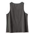 thumbnail image 6 of FNFYFH Womens Button Down Tank Tops Loose Fit Sleeveless Cotton Shirt Summer Basic Tees Tank Shirt, 6 of 9