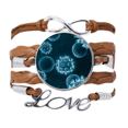 thumbnail image 1 of Science Blue Cell Pattern Creature Bracelet Love Chain Rope Ornament Wristband, 1 of 3