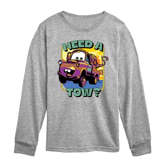 Cars - Need Tow Mater - Toddler Boys Long Sleeve Graphic T-Shirt
