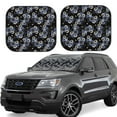 thumbnail image 6 of Kdxio Sunflowers Print 2-Piece Sun Shade Front Windshield - Foldable Car Front Window Sunshades for Most Sedans SUV Truck, 6 of 6