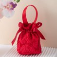 thumbnail image 3 of Wedding Candy Bag Portable Drawstring Wedding Party Gift Goodie Candy Packing Bag Embossed Flower Gift Storage Bag, 3 of 4