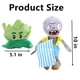 thumbnail image 3 of Peluches JHESAO Lechuga Plants and Zombies PVZ 16-30 cm, 3 unidades, 3 of 7
