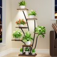 thumbnail image 1 of Soporte para plantas EVAWOO de 7 niveles 122x81x122 cm con luces de cultivo, 1 of 9