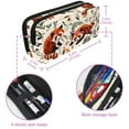 thumbnail image 5 of PhooArto Pencil Case, Red Pandas Daisy Flowers Pattern Large Capacity Pencil Pouch Stationery Pen Bag, 5 of 7