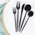 thumbnail image 4 of Couverts Modernes, Couverts, Fourchettes à Dîner Luxe Noir 64 Unités, 4 of 4