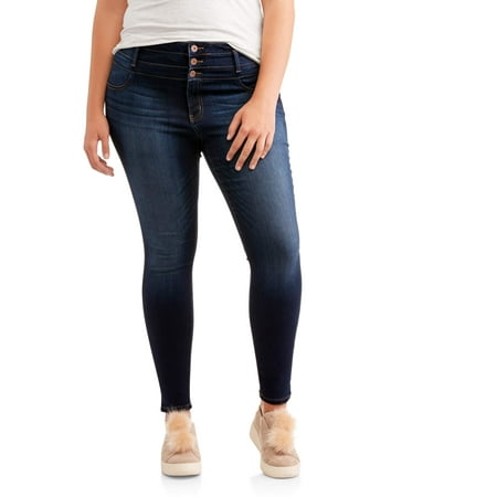 L.E.I. Junior's Plus Tatum Triple Stacked High Rise Skinny