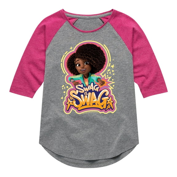 Karma's World - Swag Is Swag - Toddler And Youth Girls Raglan Graphic T-Shirt