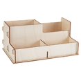 thumbnail image 1 of Organizador de escritorio de madera con compartimentos, soporte para notas adhesivas, soporte para bolígrafos, caja de presentación, suministros de, 1 of 8