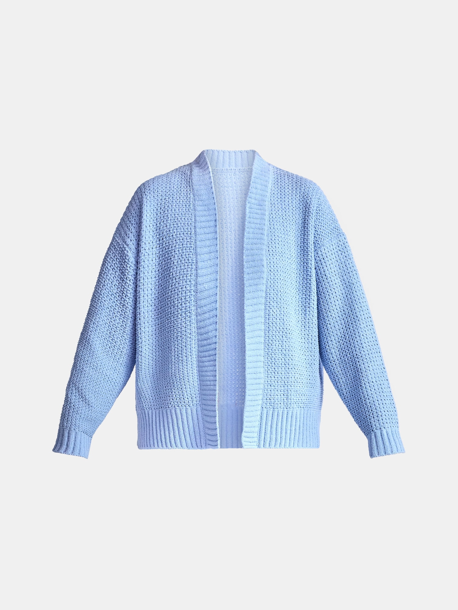 Time and Tru Women's Chenille Cardigan Sweater, Midweight, Sizes XS-XXXL