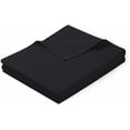 thumbnail image 2 of Cruiz Linen 500-Thread Count Flat Sheet/Top Sheet – Ultra-Soft Egyptian Cotton, Single Piece, Solid Black Twin XL Size (70" x 102"), 2 of 5