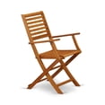 thumbnail image 3 of Pemberly Row Wood Patio Dining Chairs in Natural Oil (Set of 2), 3 of 6