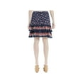 thumbnail image 2 of Max Studio Womens Floral Print Ruffled Tiered Skirt Navy XS, 2 of 2