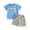 a65-Blue, variant on KPOPLK Baby Boy Outfit First Birthday Printed Clothes Toddler Short Sleeve Shirt Tops Shorts Set Cute Cake Smash 2Pcs Outfit Size 2-3 Years,Blue